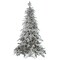 Northlight Real Touch™️ Pre-Lit Full Flocked Whistler Noble Fir Artificial Christmas Tree - 7.5 - Clear Lights